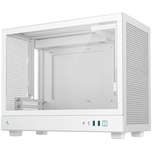 Корпус Deepcool CH160 Plus WH без БП, боковое окно (закаленное стекло), белый, Micro ATX/Mini-ITX