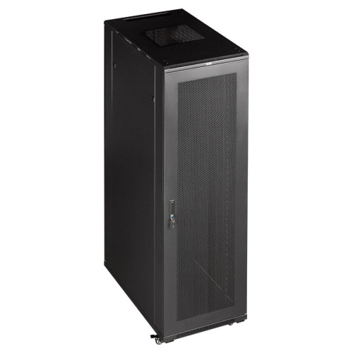 Шкаф коммутационный Lanmaster (TWT-CBB-27U-6X8-P1) 27U 600x800мм пер.дв.перфор. черный