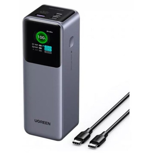 Внешний аккумулятор UGREEN PB722 (35525B) 25000mAh Fast Charging Power Bank 200W Gray
