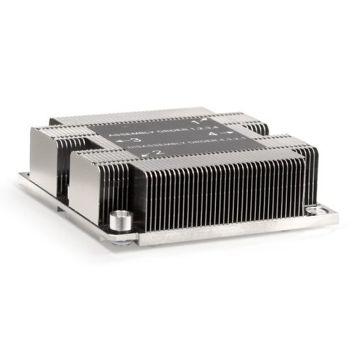 Радиатор ExeGate ESNK-P0067P.1U.3647 EX293446RUS (Al, 1U, 2 тепл. трубки, LGA3647, TDP 165W, 230г, на винтах, с термопастой)