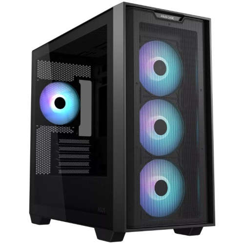 Корпус ASUS A21 Plus TG ARGB Black-SI ARGB (90DC00H0-B19010) Fans/BLK/EPS