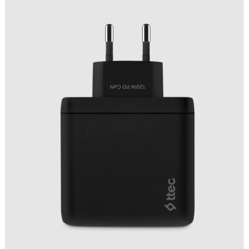 СЗУ TTEC 2SCG04S SmartCharger Trio GAN 120W PD Travel Charger 2 USB-C+USB-A Black