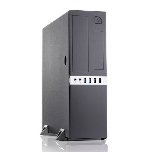Корпус Foxline FL-203-GT-300 mATX case black, w/PSU TFX 300W 80+ bronze, w/2xUSB2.0+2xUSB3.0, w/pwr cord, w/ 8cm Fan