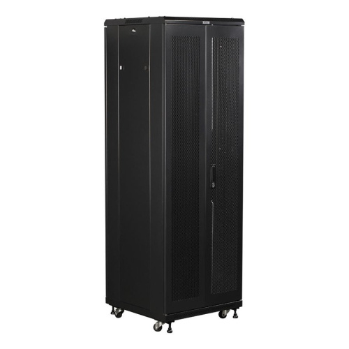 Шкаф серверный Lanmaster TWT-CBB-42U-8X10-G1 напольный 42U 800x1000мм пер.дв.стекл черный