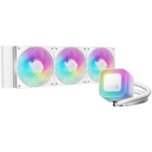СВО DEEPCOOL LE360 WH V2 LGA1851/1700/1200/115X/AM5/AM4 (TDP 300W, ARGB Lighting, Anti-Leak edition, PWM, Triiple Fan)