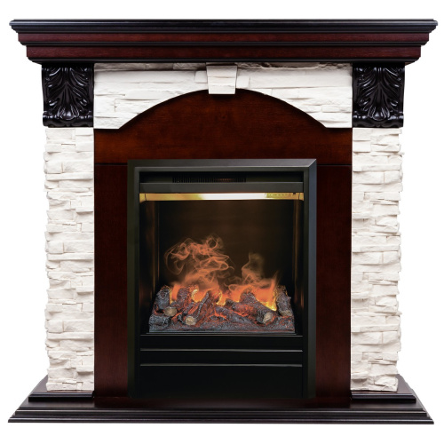 Электрокамин RealFlame Dublin Lux AO античный дуб с очагом 3D Olympic