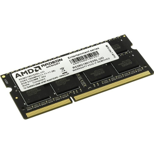 ОЗУ AMD Radeon R5 Black (R538G1601S2SL-UO) SODIMM DDR3 (1600) 8Gb 1.35V