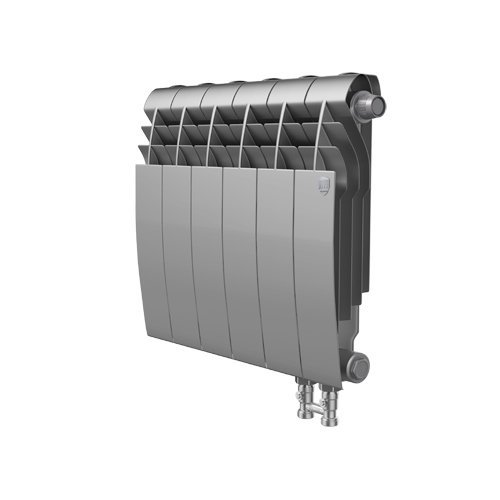 Биметаллический радиатор отопления  Royal Thermo Biliner 350 V 6 Секций Silver Satin