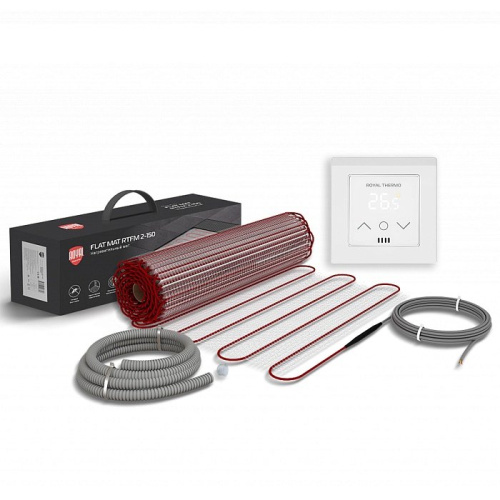 Комплект теплого пола Royal Thermo Flat Mat RTFM 2-150-0.5 с терморегулятором RTS-16