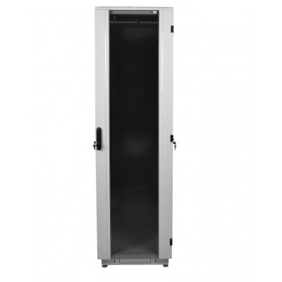 Шкаф коммутационный ЦМО ШТК-М-42.8.8-1ААА серый 42U 800x820мм пер.дв.стекл задн.дв.стал.лист 2 бок.пан. направл.под закл.гайки 500кг