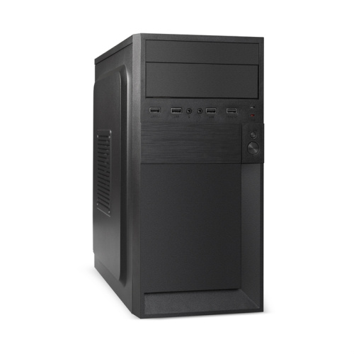 Корпус ExeGate BAA-105-01AAA400 EX291141RUS Minitower (mATX, БП AAA400 с вент. 8см, 4*USB, аудио, черный)