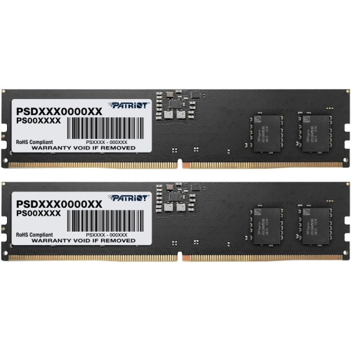 ОЗУ Patriot Signature (PSD532G4800K) DDR5 2x16Gb 4800MHz RTL PC5-38400 CL40 DIMM ECC 288-pin 1.1В