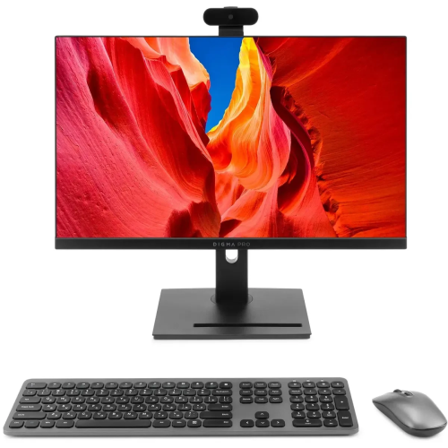Моноблок Digma Pro Vision DM23P3-8CXW03 23.8" Full HD i3 1215U (1.2) 8Gb SSD256Gb UHDG CR Windows 11 Pro Eth WiFi BT 90W клавиатура мышь Cam черный