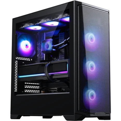 Корпус PHANTEKS Eclipse G370A (PH-EC370A_DBK01R) , Black, 4x120mm ARGB Fan, Nylon front filter, TG, Mid-Tower