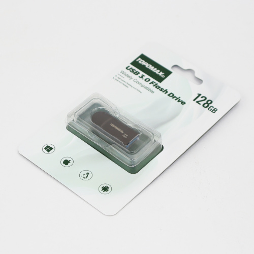 USB-флешка TOPOMAX TP-006 128G 3.0 скорость чтения 80МБ/с, записи 25МБ/с, металл