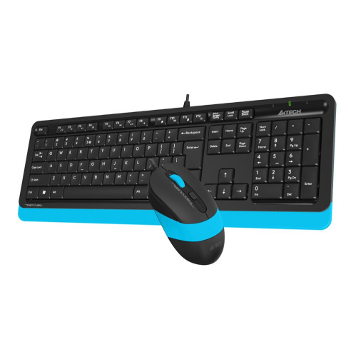 Клавиатура + мышь A4 Fstyler F1010 клав:черный/синий мышь:черный/синий USB Multimedia