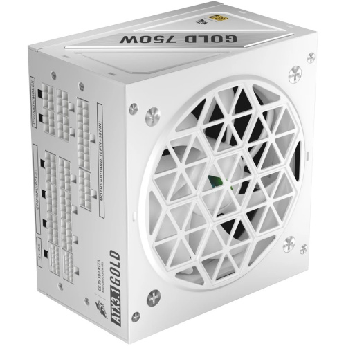 Блок питания 1STPLAYER NGDP Gold 750W White (HA-750BA4-WH) /ATX 3.1, APFC, 80 Plus Gold, LLC+DC-DC, full Japan solid-state caps, 120mm fan, full mod