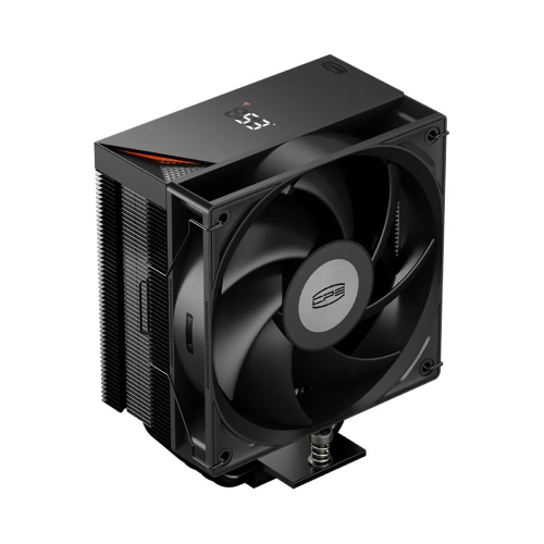 Кулер PcCooler RT500 Digital BK (240W, 4-pin PWM, LED temp., 152mm, Al/Cu, 5x6mm, 1x120mm, 73.32CFM, 34.9dBA, 2200RPM)