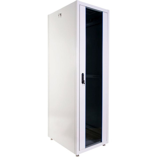Шкаф коммутационный ЦМО ШТК-Э-42.6.8-13АА напольный 42U 600x800мм пер.дв.стекл металл серый