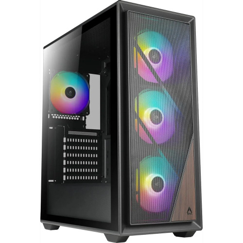 Корпус Azza Forest черный (CSAZ-370 Forest) без БП ATX 4x120mm 2xUSB3.0 audio bott PSU