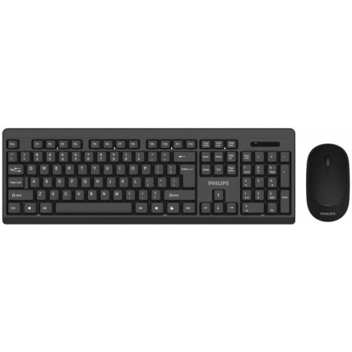 Комплект клавиатура и мышь беспроводной Philips SPT6324 (SPT6324B/60) черный