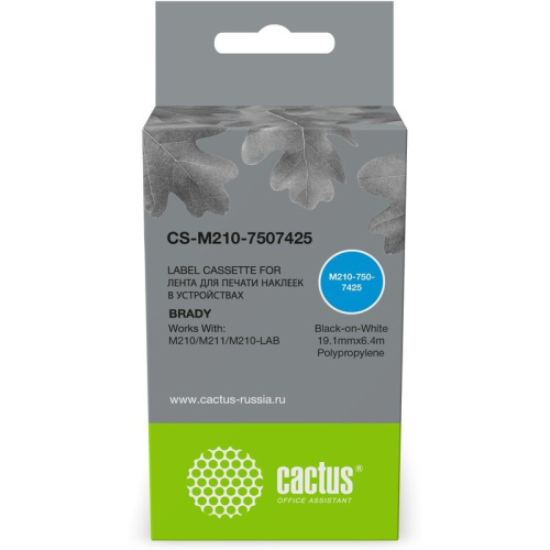 Картридж ленточный Cactus CS-M210-7507425 M210-750-7425 для Brady M210/M211/M210-LAB