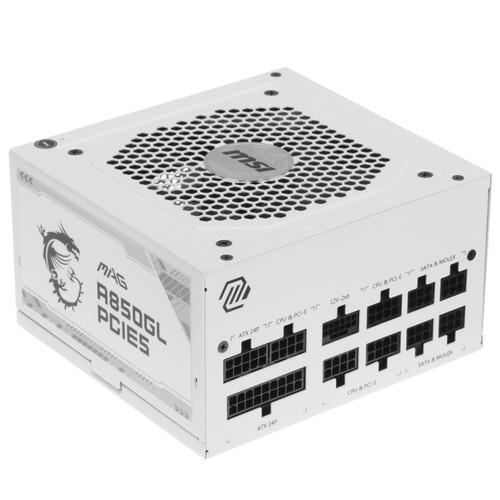 Блок питания MSI MAG A850GL PCIE5 [306-7ZP8A24-CE0] белый