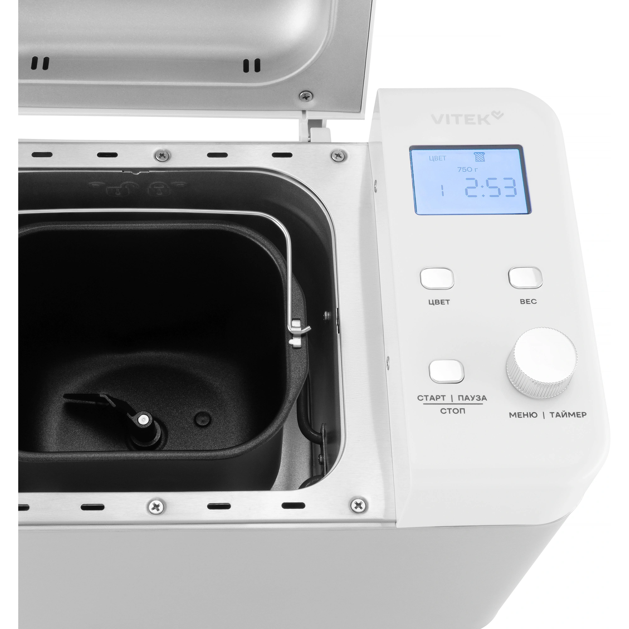 Хлебопечь Vitek VT-BM1301 серый/серебристый — фотография 4
