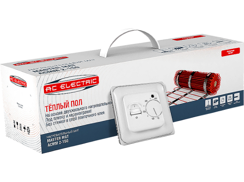 Комплект теплого пола AC Electric ACMM 2-150-2.5 с терморегулятором
