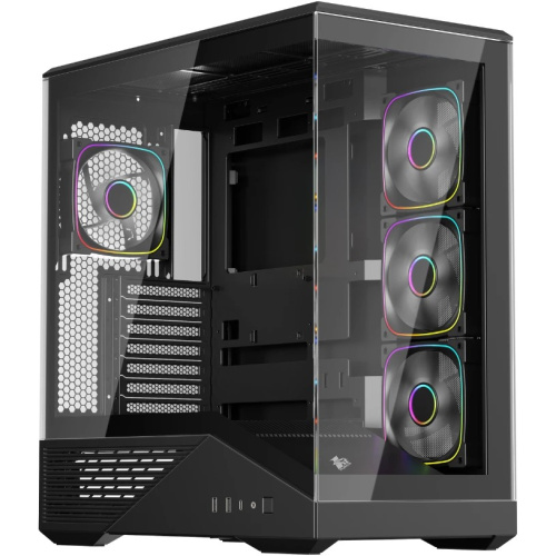 Корпус 1STPLAYER GM7 ARGB Black (GM7-BK-3FN7R-1FN7) / ATX / 4x120mm ARGB fans