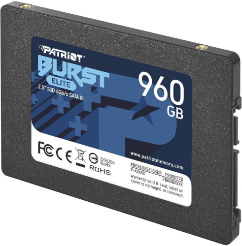 SSD Patriot SATA III 960Gb PBE960GS25SSDR Burst Elite 2.5"