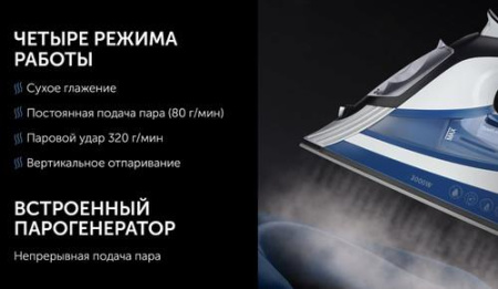 Утюг Polaris PIR 3033 SG AK голубой