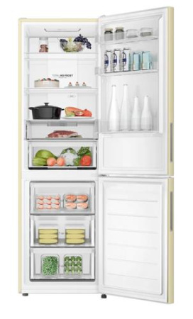 Холодильник с морозильником   Haier CEF536CCG бежевый