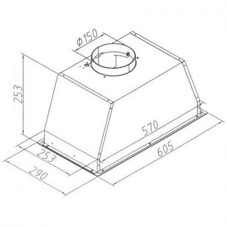 Вытяжка полновстраиваемая Gorenje BHI626E6B черный