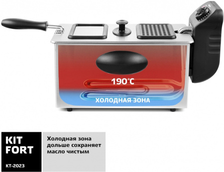 Фритюрница Kitfort КТ-2023 черный/серебристый