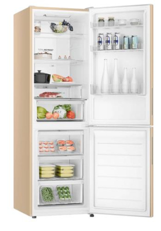 Холодильник с морозильником   Haier CEF536CGG золотистый