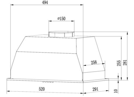Вытяжка полновстраиваемая Weissgauff BOX 1200 WH белый