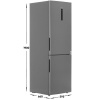 Холодильник с морозильником   Haier C4F637CFMRGU1 серебристый
