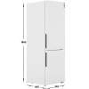 Холодильник с морозильником   Midea MDRB548MMF01 белый