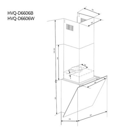 Вытяжка наклонная Haier HVQ-D6606B черный/черный