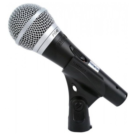 Микрофон проводной Shure PGA48-QTR-E черный/серебристый
