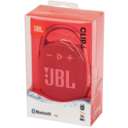 Портативная акустическая система JBL Clip 4, красный
