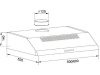 Вытяжка подвесная Oasis UP-50B черный/прозрачный