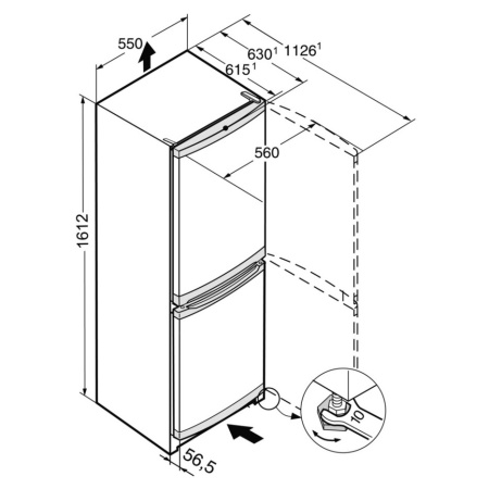Холодильник Liebherr CUe 2831-26 001 белый