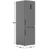Холодильник с морозильником   Haier C4F640CXU1 серебристый