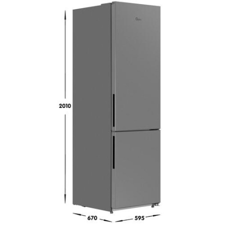 Холодильник с морозильником   Midea MDRB600MMF46 серебристый